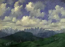 Mountain Road Between the Villages of Korgon and Sentelek (About Midday) Altai , 1880-1897. Creator: Pavel Mikhailovich Kosharov