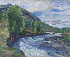 Mountain River, 1909. Creator: Kristen Holbø