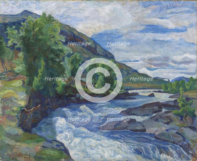 Mountain River, 1909. Creator: Kristen Holbø.