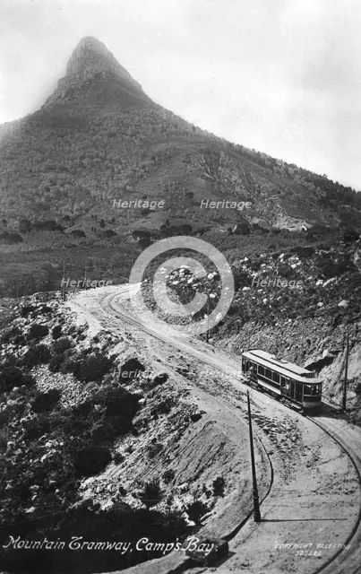 Mountain tramway, Camp's Bay, Cape Town, South Africa, 1917. Artist: Unknown