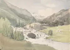 Mountain Valley, early-mid 19th century. Creator: Thomas Ender