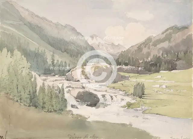 Mountain Valley, early-mid 19th century. Creator: Thomas Ender.