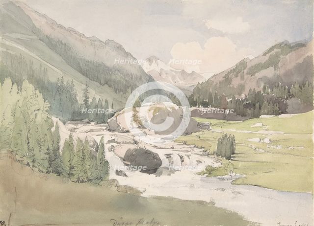 Mountain Valley, early-mid 19th century. Creator: Thomas Ender.