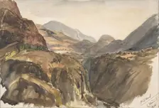 Mountain View at Oisans (Isère), 1858. Creator: Paul Huet