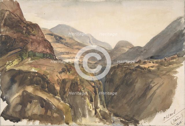 Mountain View at Oisans (Isère), 1858. Creator: Paul Huet.