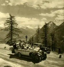 Mountain view at Schöneck on the Grossglockner High Alpine Road, Austria, c1935. Creator: Unknown