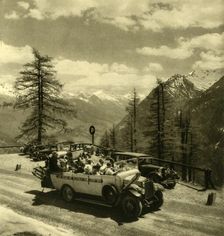 Mountain view at Schöneck on the Grossglockner High Alpine Road, Austria, c1935. Creator: Unknown