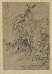 Mountain village, Ming dynasty, 1550-1644. Creator: Unknown