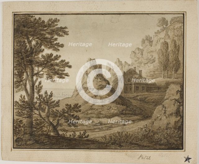 Mountainous Coastal Village, n.d. Creators: Pierre Patel I, Pierre Antoine Patel.