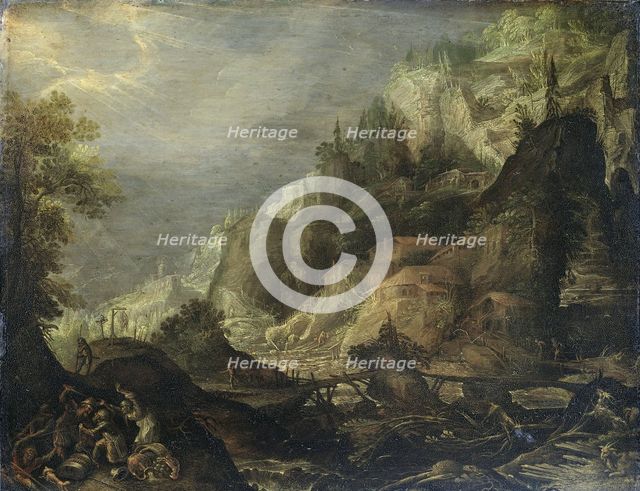 Mountainous Landscape, 1605. Creator: Frederik van Valckenborch.