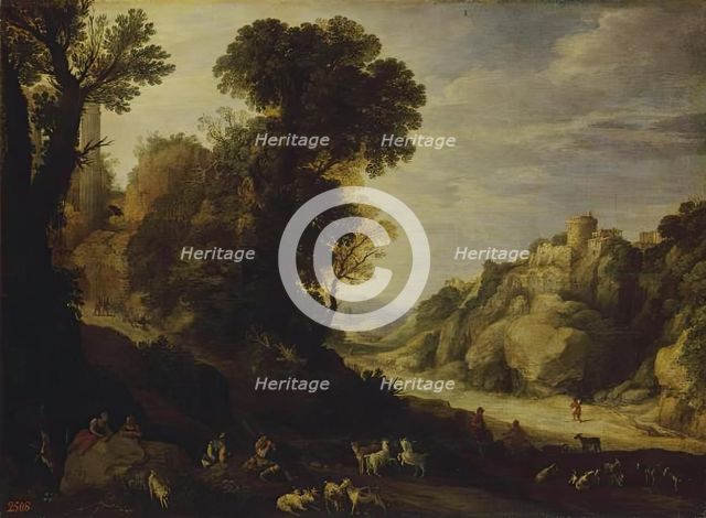 Mountainous Landscape, 1626. Creator: Paul Brill.