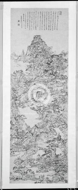 Mountainous Landscape after Wang Meng, Qing dynasty (1644-1911), 1715. Creator: Wang Yuanqi.