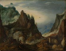 Mountainous landscape, probably beginning of 17th century. Creators: Joos de Momper, the younger, Jan Brueghel the Elder