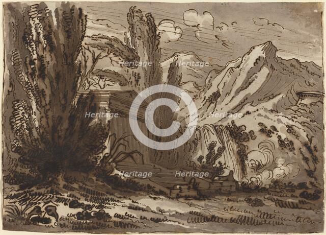 Mountainous Landscape with Classical Temple. Creator: Felice Giani.