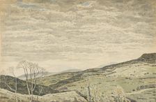 Mountainous Landscape with Cloudy Sky, about 1930. Creator: George Graham