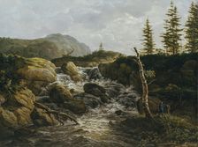 Mountainous Landscape with a Waterfall, Norway;Nordic Landscape with a Waterfall, 1817. Creator: Johan Christian Dahl