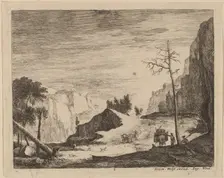 Mountainous Landscape with a Cart: pl.8. Creators: Roelant Roghman, Melchior Küsel