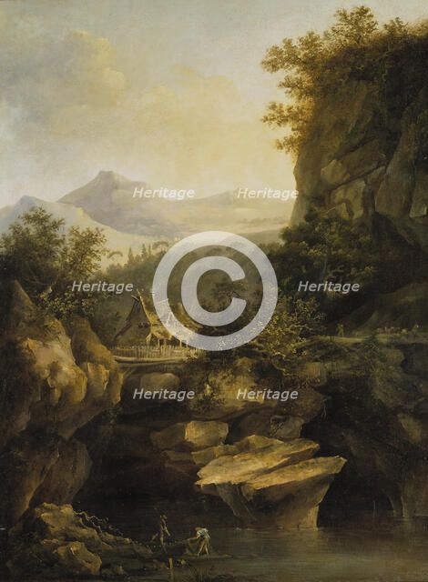 Mountainous Landscape with a Farm, 1803. Creator: Louis Belanger.