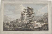 Mountainous Landscape with a Fortress, 1760. Creator: Paul Sandby