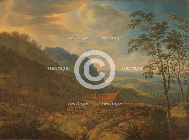 Mountainous Landscape with Farm, 1663. Creator: Herman Saftleven the Younger.