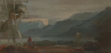 Mountainous Landscape with Figures and Cattle, 1806 to 1807. Creator: Unknown