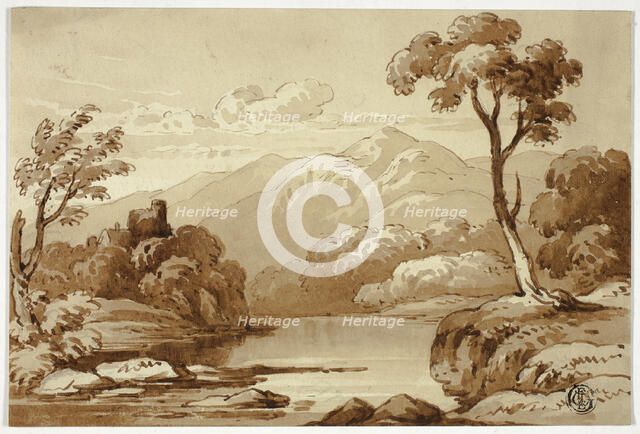 Mountainous Landscape with River, n.d. Creator: James Robertson.