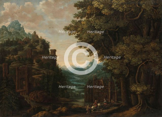 Mountainous Landscape with River Valley and Castles, 1661. Creator: Jan Meerhout.