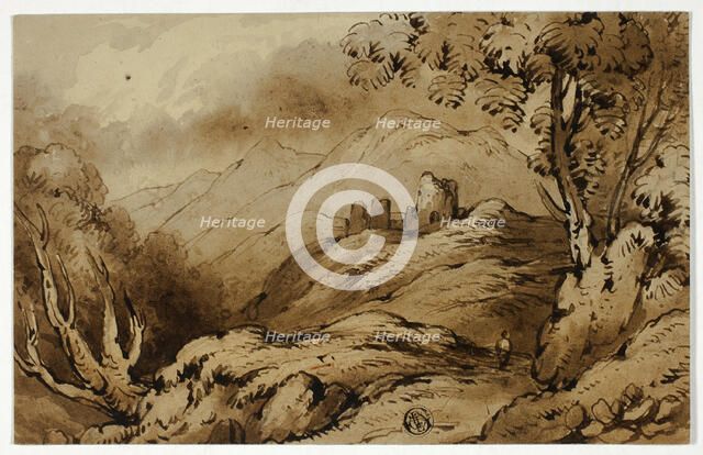 Mountainous Landscape with Ruins, n.d. Creator: James Robertson.
