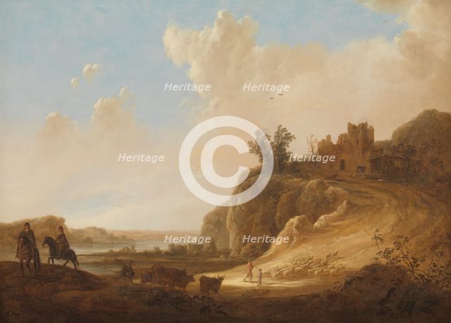 Mountainous Landscape with the Ruins of a Castle, c.1642-c.1645. Creator: Aelbert Cuyp.