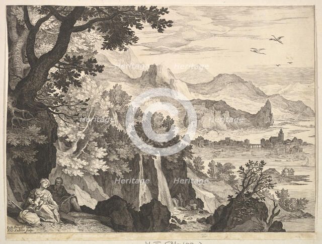 Mountainous Landscape with the Rest on the Flight into Egypt.n.d. Creator: Aegidius Sadeler II.