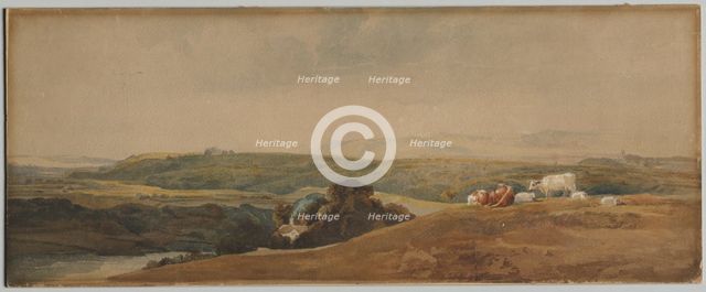Mountains and Cattle. Creator: Peter De Wint (British, 1784-1849).