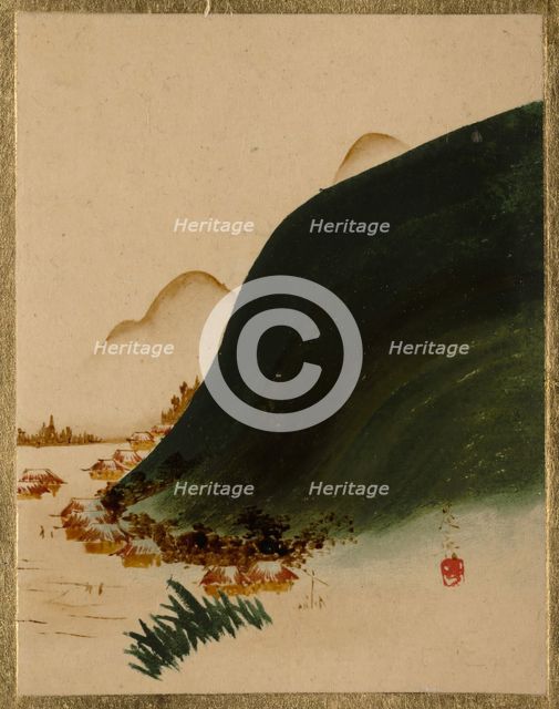 Mountains and Houses. Creator: Shibata Zeshin.