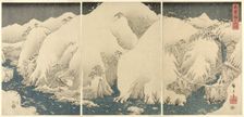 Mountains and Rivers on the Kiso Road (Kisoji no yamakawa)...,1857. Creator: Ando Hiroshige