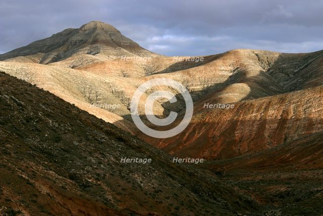 Mountains between La Pared and Pajara, Fuerteventura, Canary Islands.