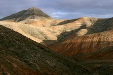 Mountains between La Pared and Pajara, Fuerteventura, Canary Islands