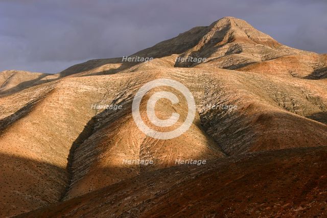 Mountains between La Pared and Pajara, Fuerteventura, Canary Islands.
