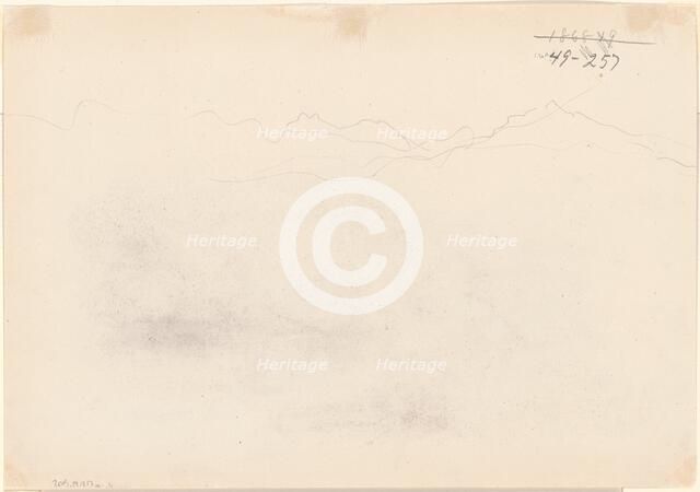Mountains [verso], 1869. Creator: John Singer Sargent.