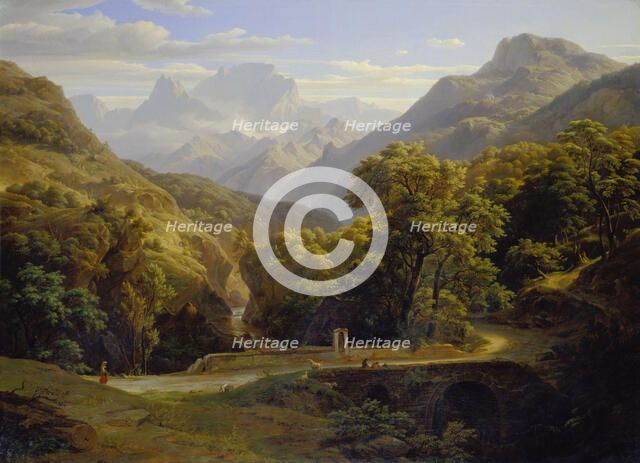 Mountainscape, 1832. Creator: Ernst Fries.