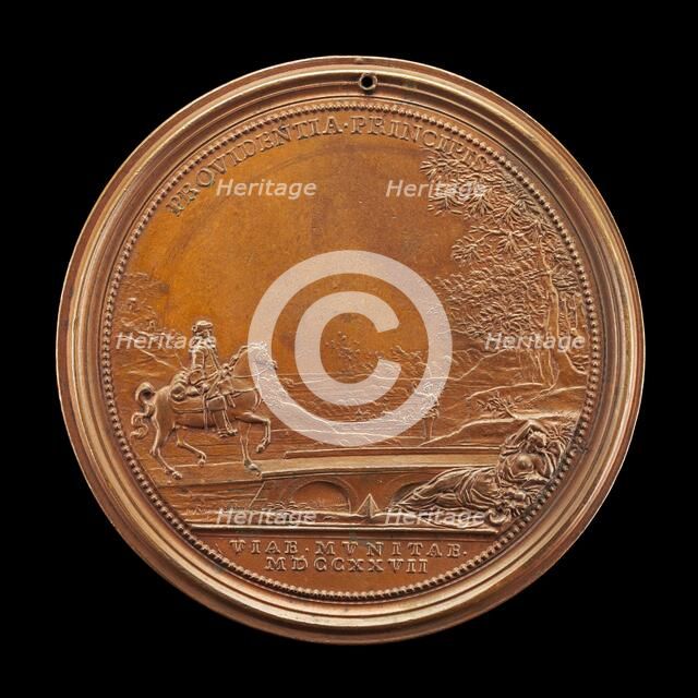 Mounted Traveller [reverse], 1727. Creator: Ferdinand de Saint-Urbain.