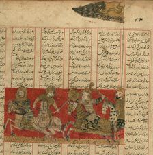 Mounted warriors, leaf from a Shahnama, 741 AH/AD 1341. Creator: Unknown