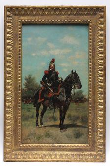 Mounted Dragoon Officer, 1876. Creator: Édouard Detaille (French, 1848-1912)