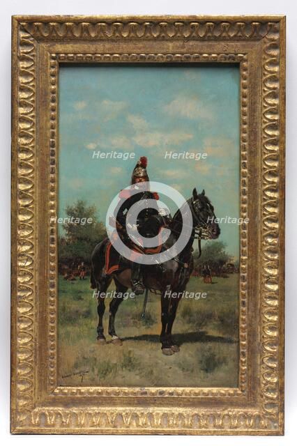 Mounted Dragoon Officer, 1876. Creator: Édouard Detaille (French, 1848-1912).