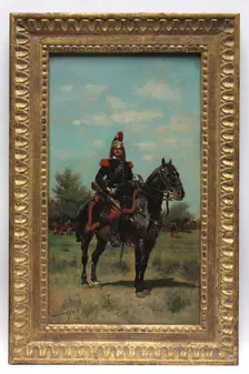 Mounted Dragoon Officer, 1876. Creator: Édouard Detaille (French, 1848-1912)