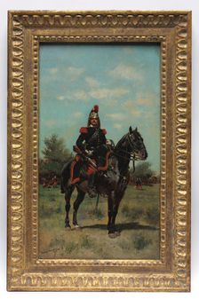 Mounted Dragoon Officer, 1876. Creator: Édouard Detaille (French, 1848-1912)