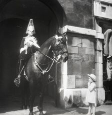 Mounted Horse Guard, London, c1955. Creator: Arthur Charles Kirby Ware