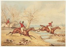 Mounted Hunters with Dogs, 1830/40. Creator: Henry Thomas Alken
