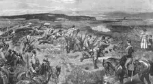 'Mounted Infantry Manoeuvring at Aldershot 1890. Creator: W Small