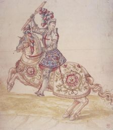 Mounted knight, fourteenth century. Creator: Unknown