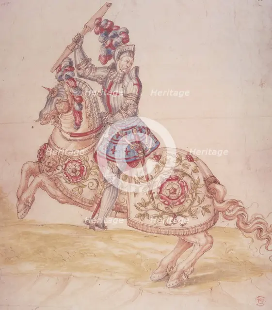 Mounted knight, fourteenth century. Creator: Unknown.