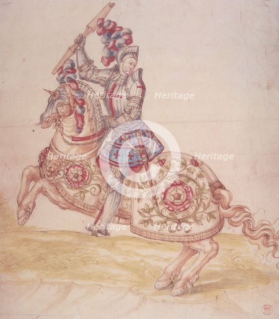 Mounted knight, fourteenth century. Creator: Unknown.